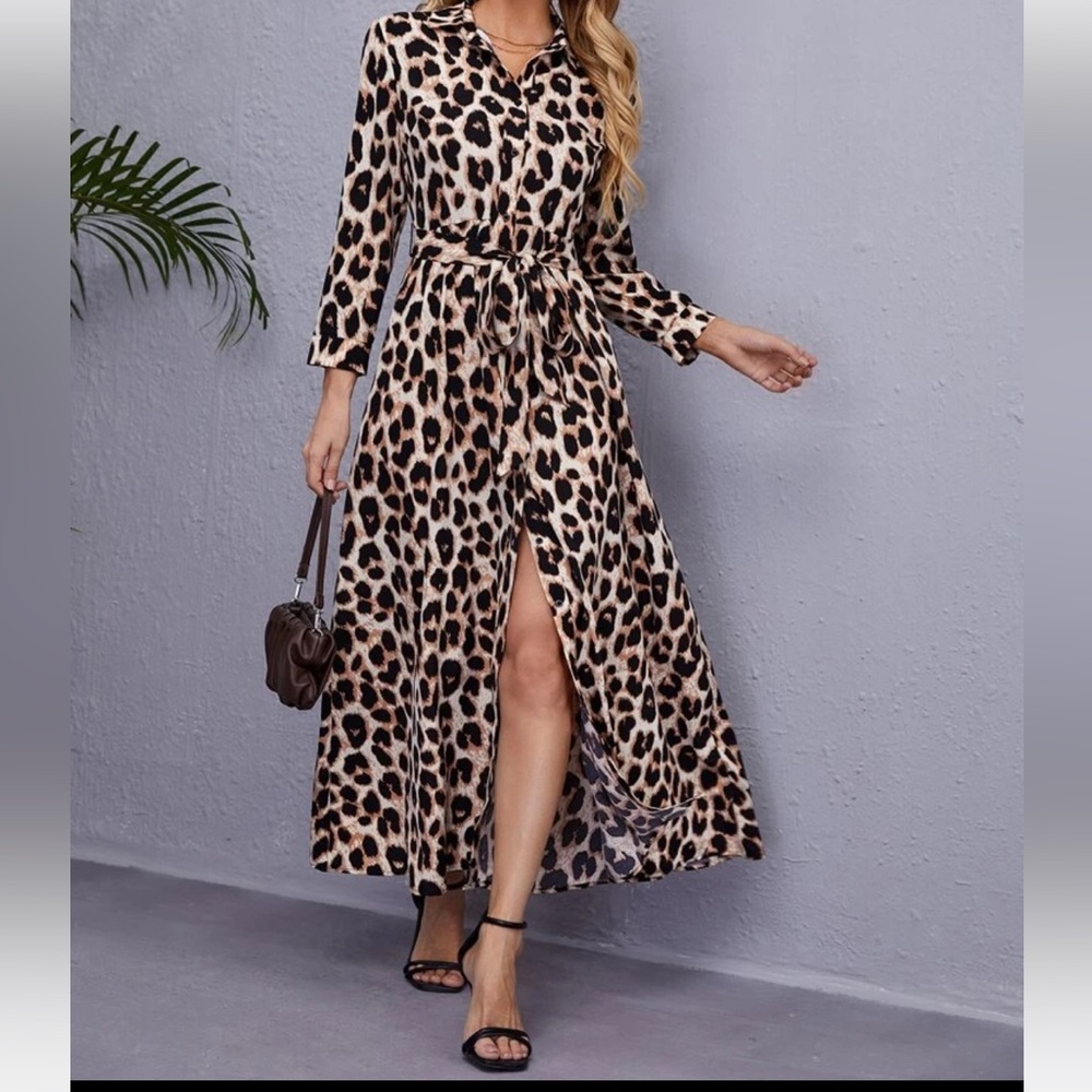 Calvin Klein Leopard Print Dress